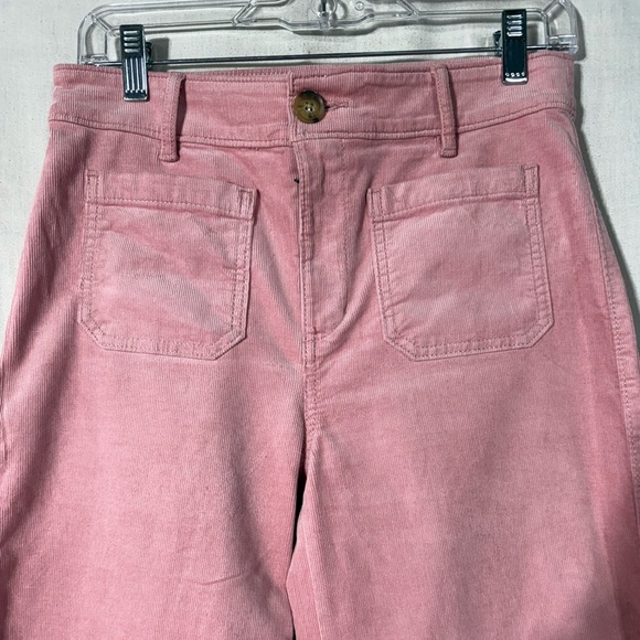 LOFT The Palmer wide leg pink corduroy Jeans Size 0 - Picture 4 of 13